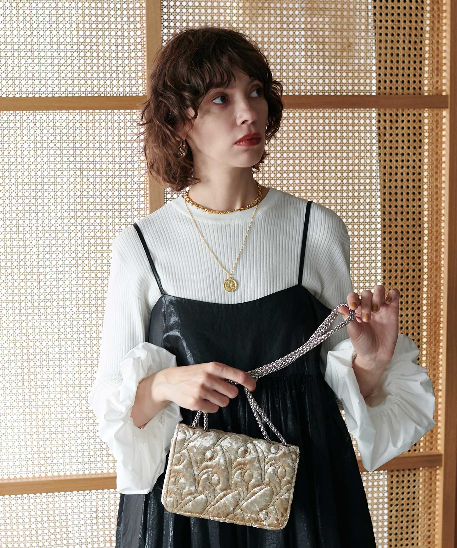 KARINE SULTAN/カリーヌサルタン】コイン2連チェーンゴールド