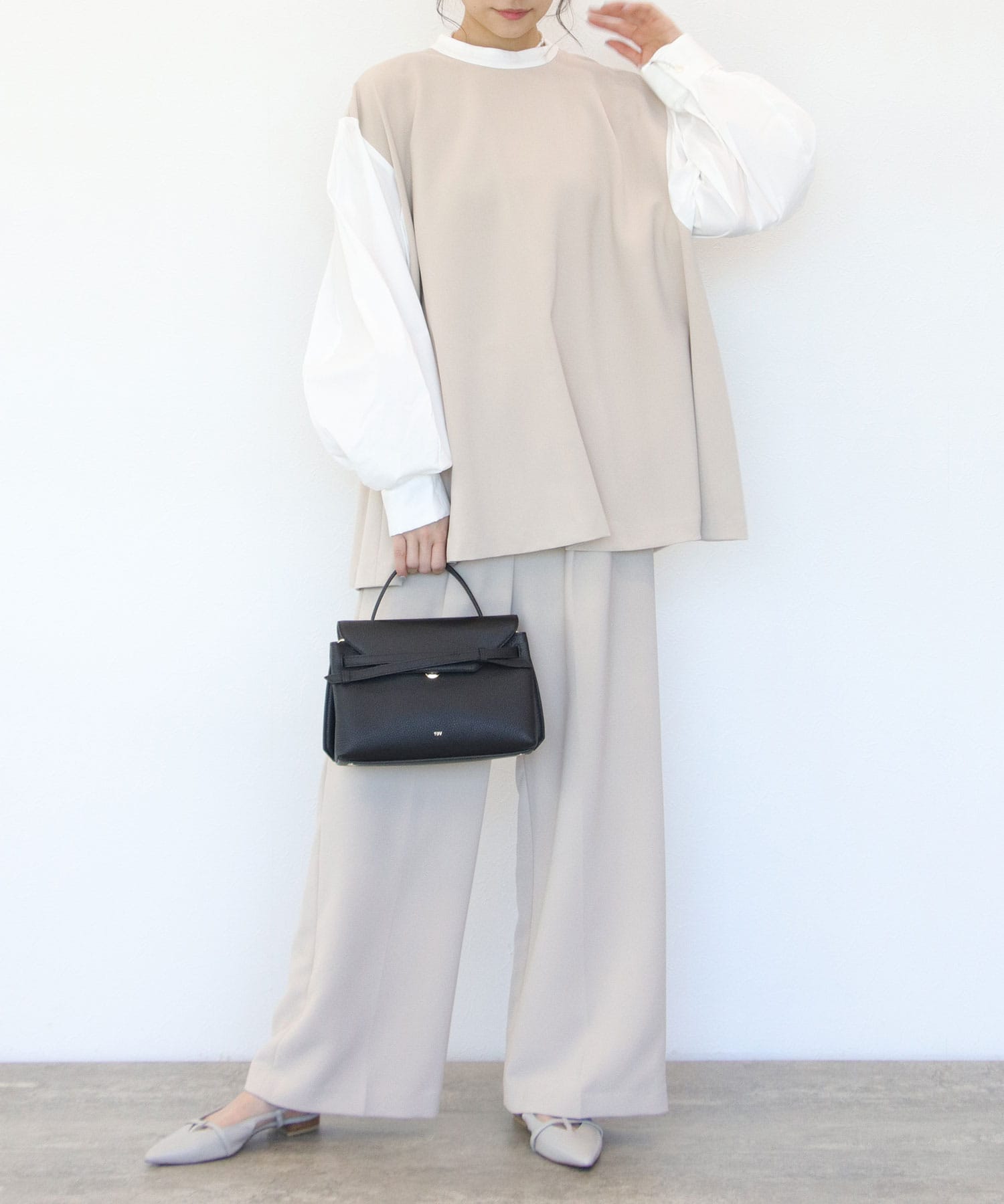 【CHIGNON/シニヨン】ダブルクロスワイドパンツ