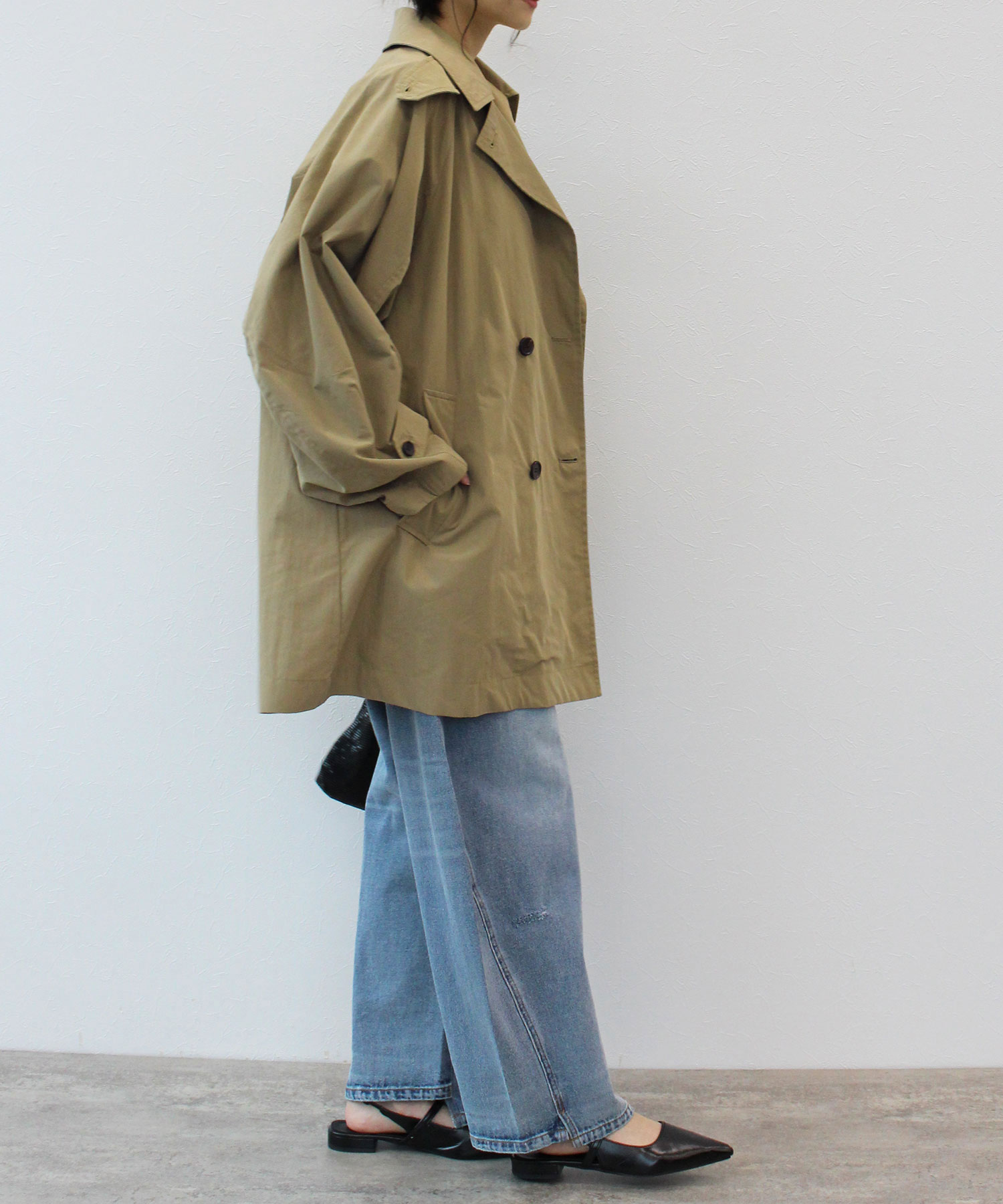 ミドル丈オーバートレンチコート | AND ON JIONE STORE（アンドオン  