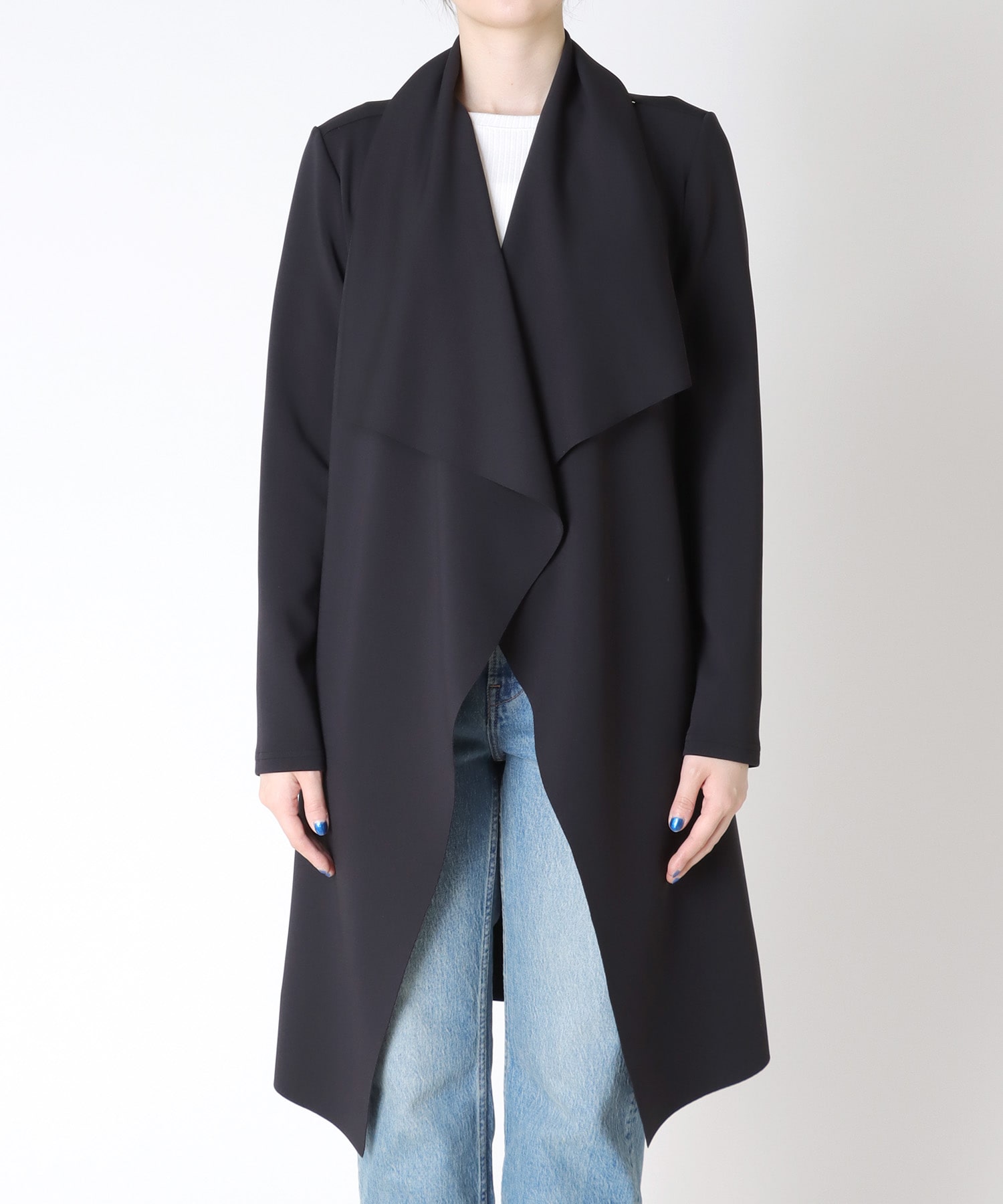B7/ベーセッツ】ドレープカラーコート | AND ON JIONE STORE 
