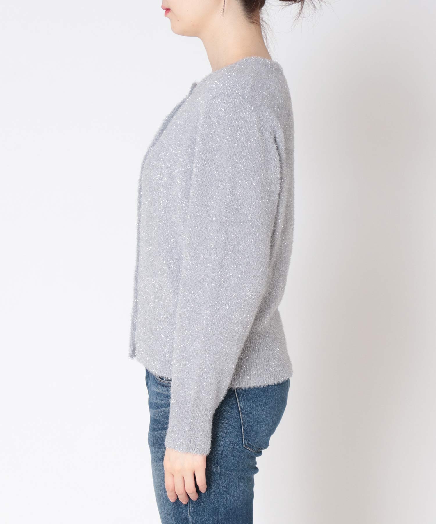 ラメフェザーニットカーディガン | AND ON JIONE STORE ラメフェザーニットカーディガン | AND ON JIONE STORE