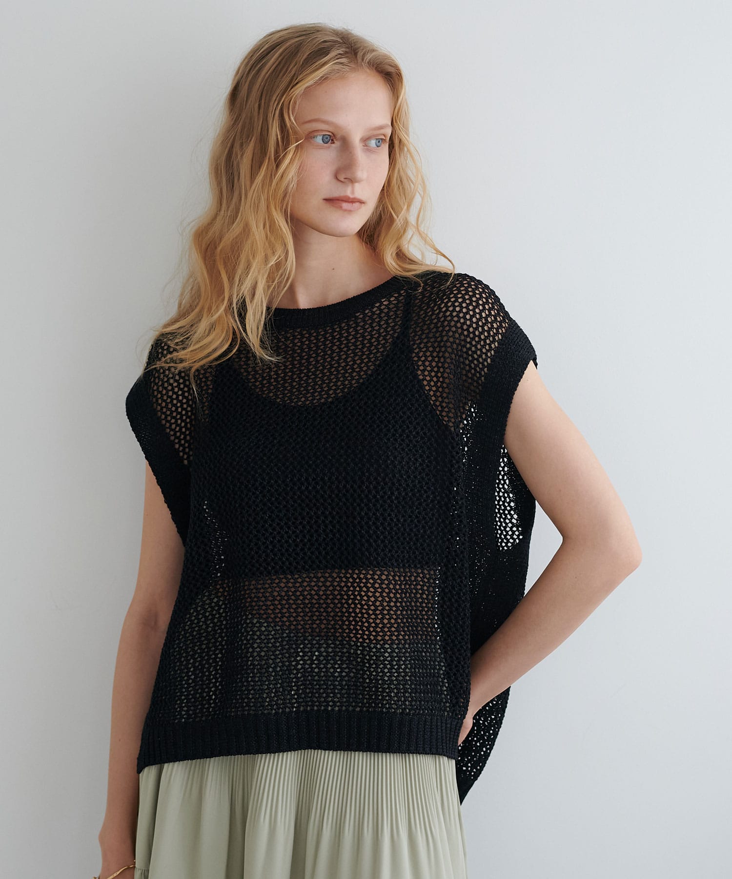 ギマメッシュノースリーブニットプルオーバー | AND ON JIONE STORE 