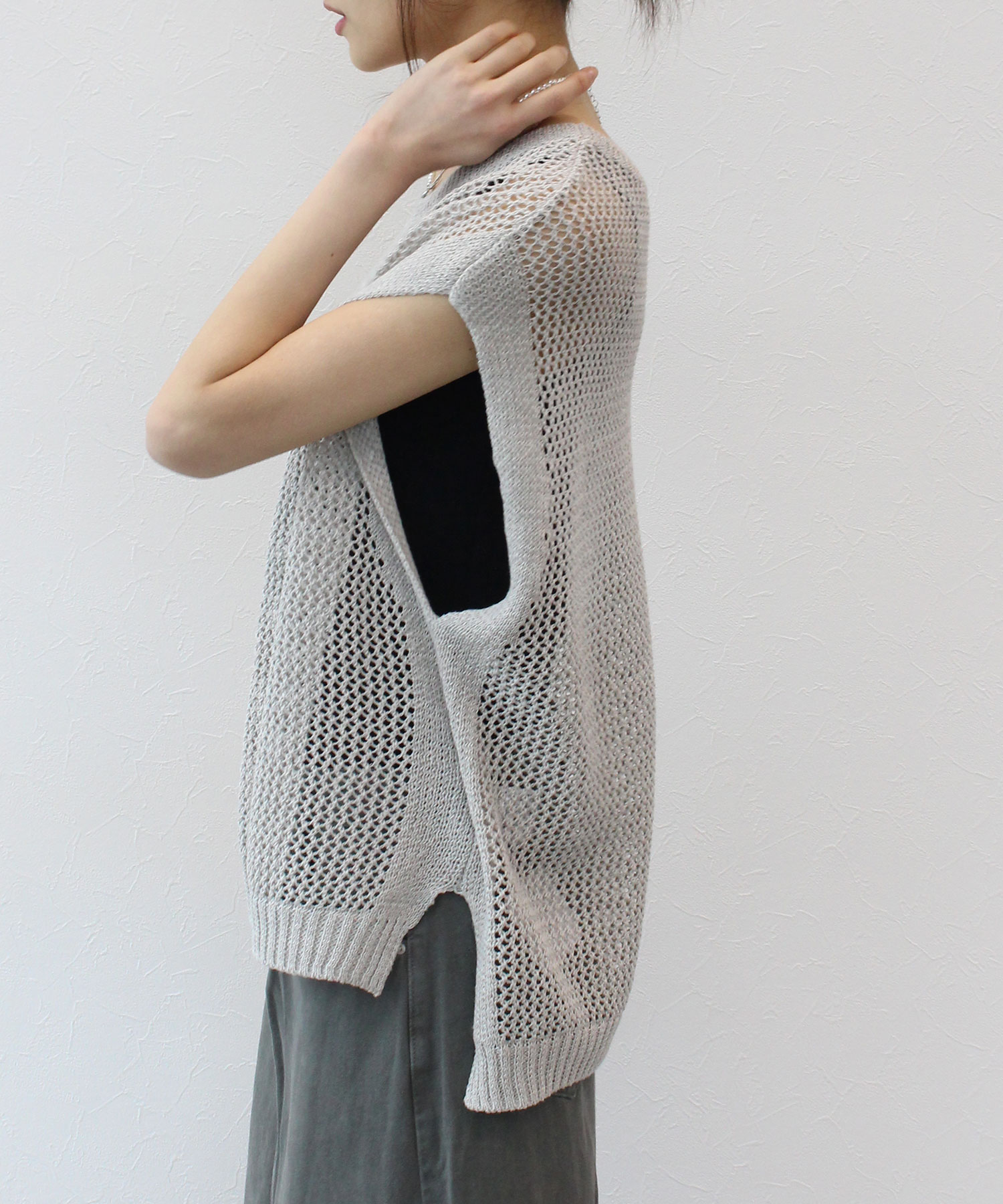 ギマメッシュノースリーブニットプルオーバー | AND ON JIONE STORE 