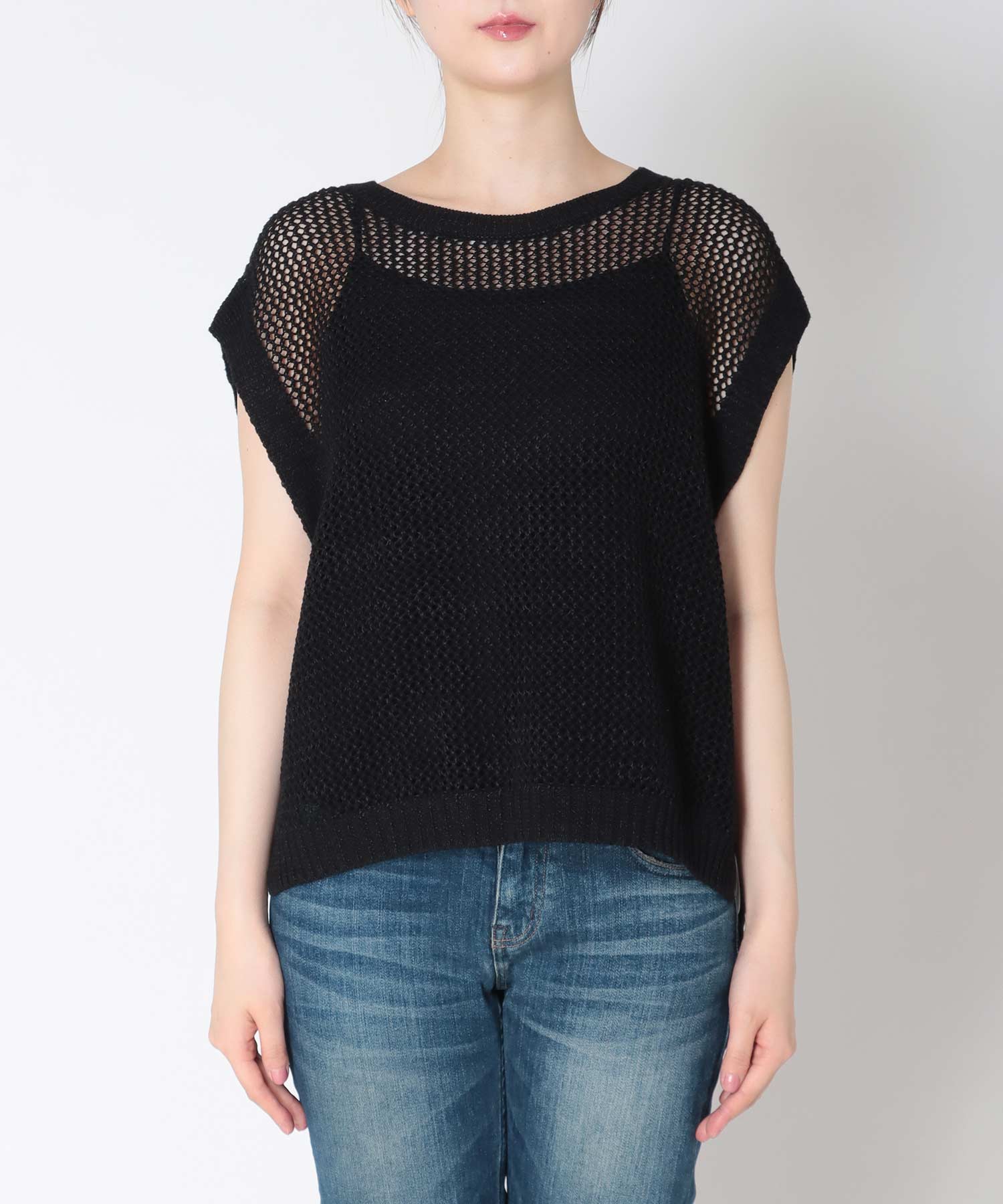 ギマメッシュノースリーブニットプルオーバー | AND ON JIONE STORE 