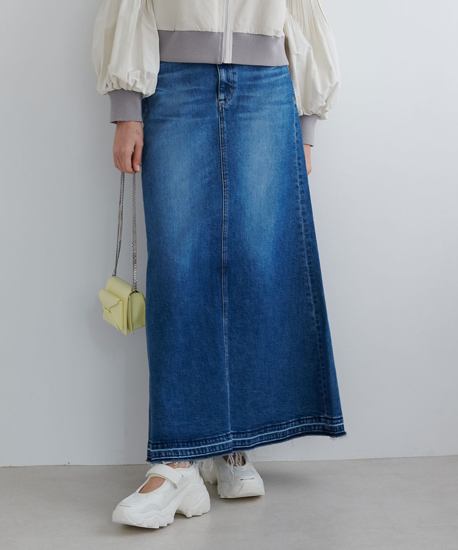 yanuk/ヤヌーク】 マキシAラインデニムスカート | AND ON JIONE STORE  