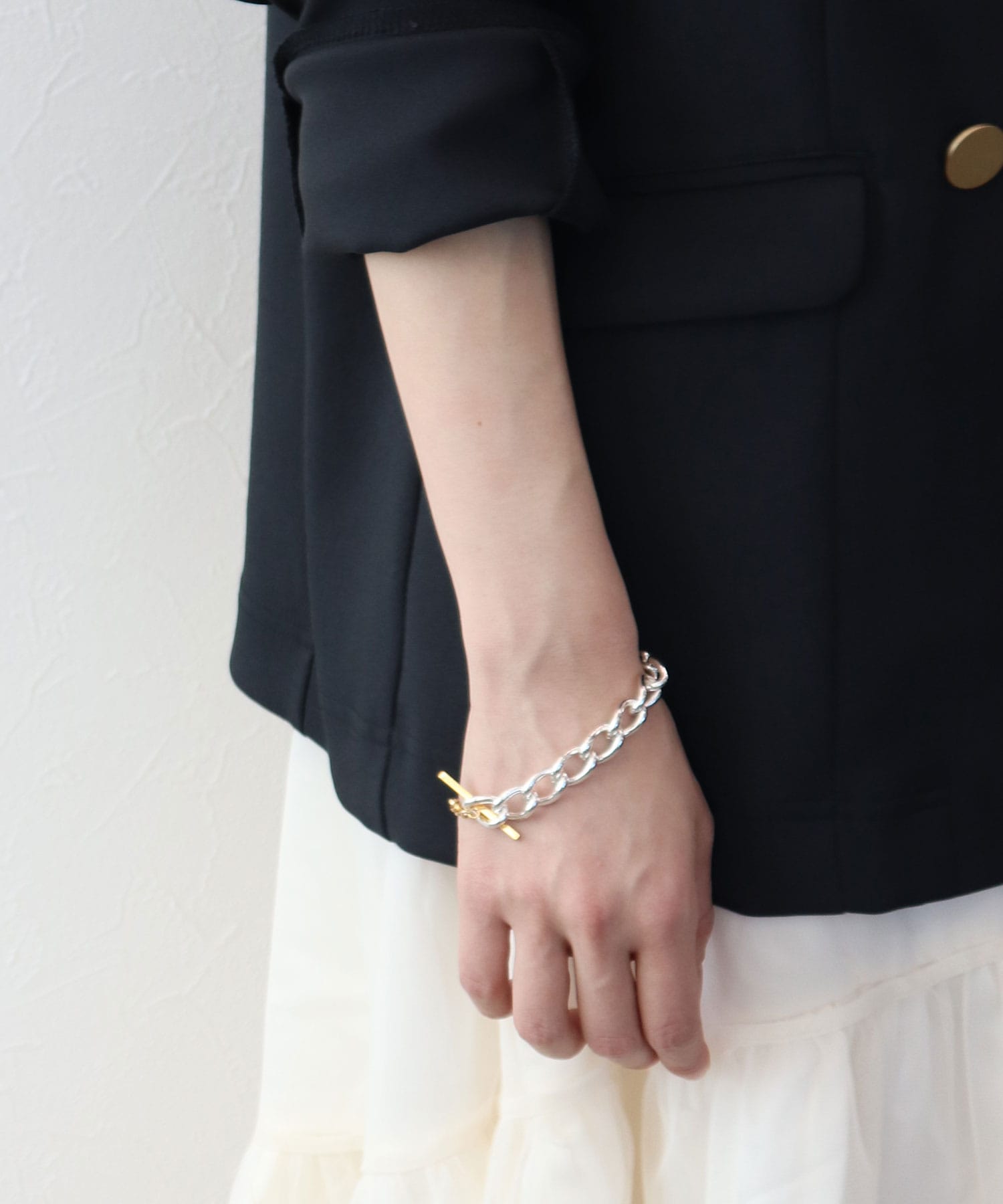 【LAPUIS/ラピュイ】Unbalance chain bracelet