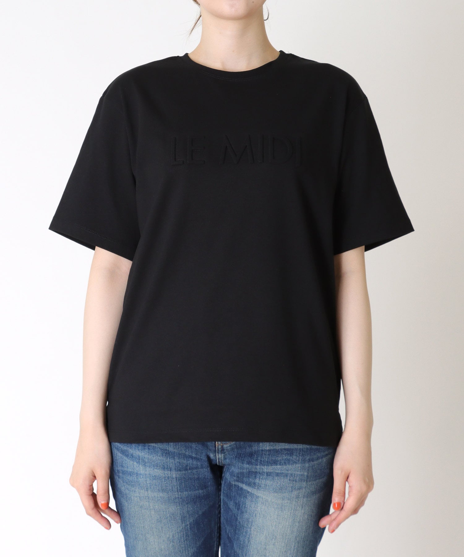 【汗染み防止加工】エンボスロゴTシャツ