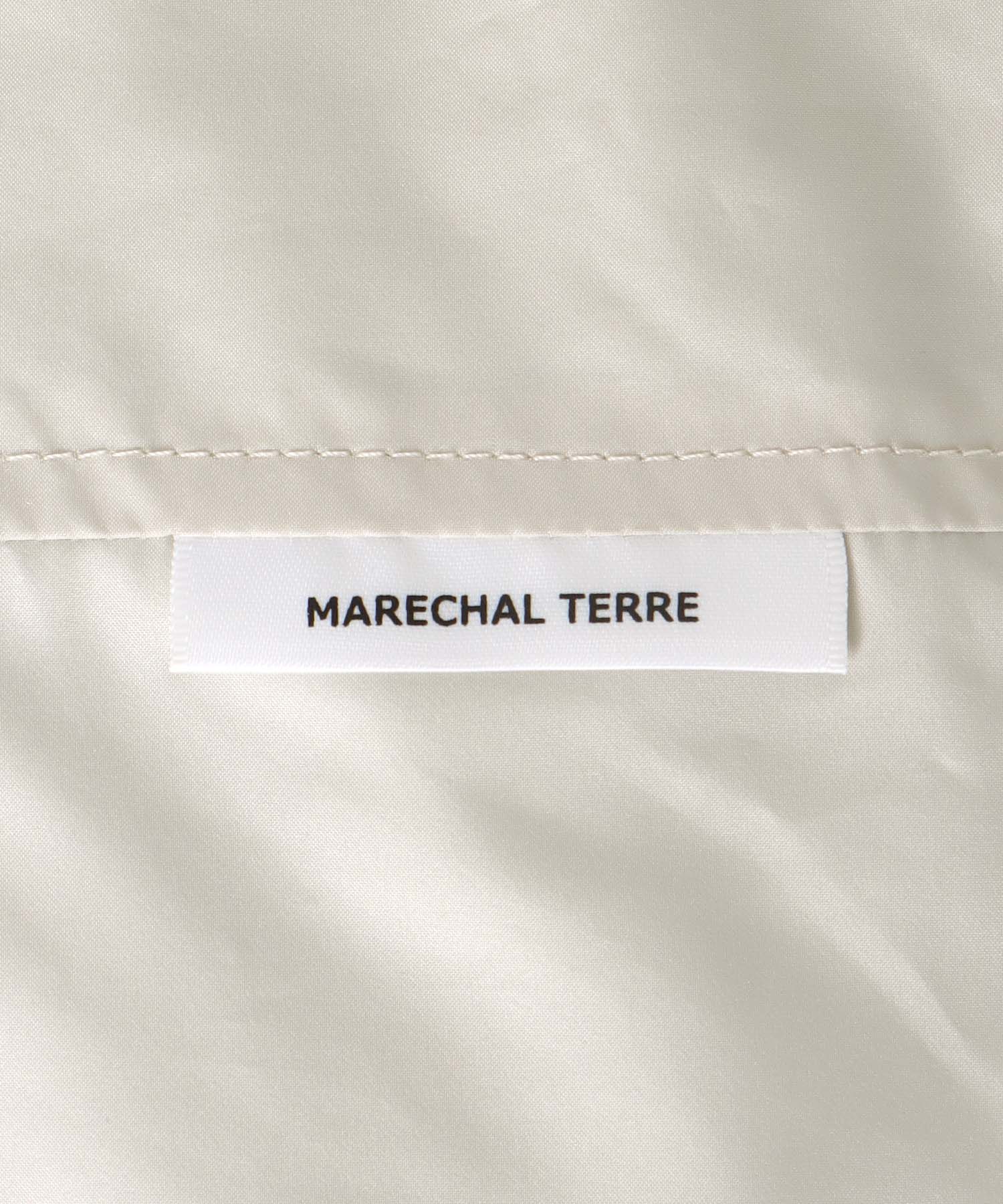 【MARECHAL TERRE/マルシャルテル】プリーツヘム中綿シャツブルゾン
