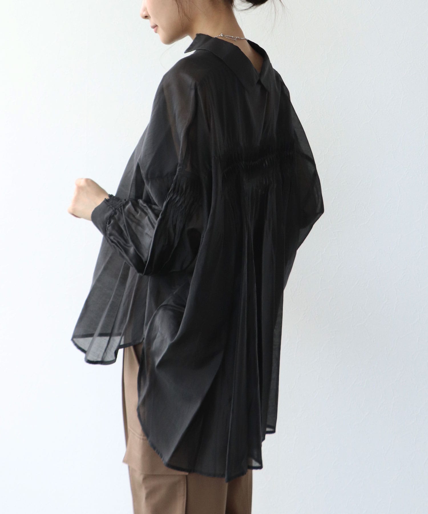 シアーピンタックドルマンシャツブラウス | AND ON JIONE STORE