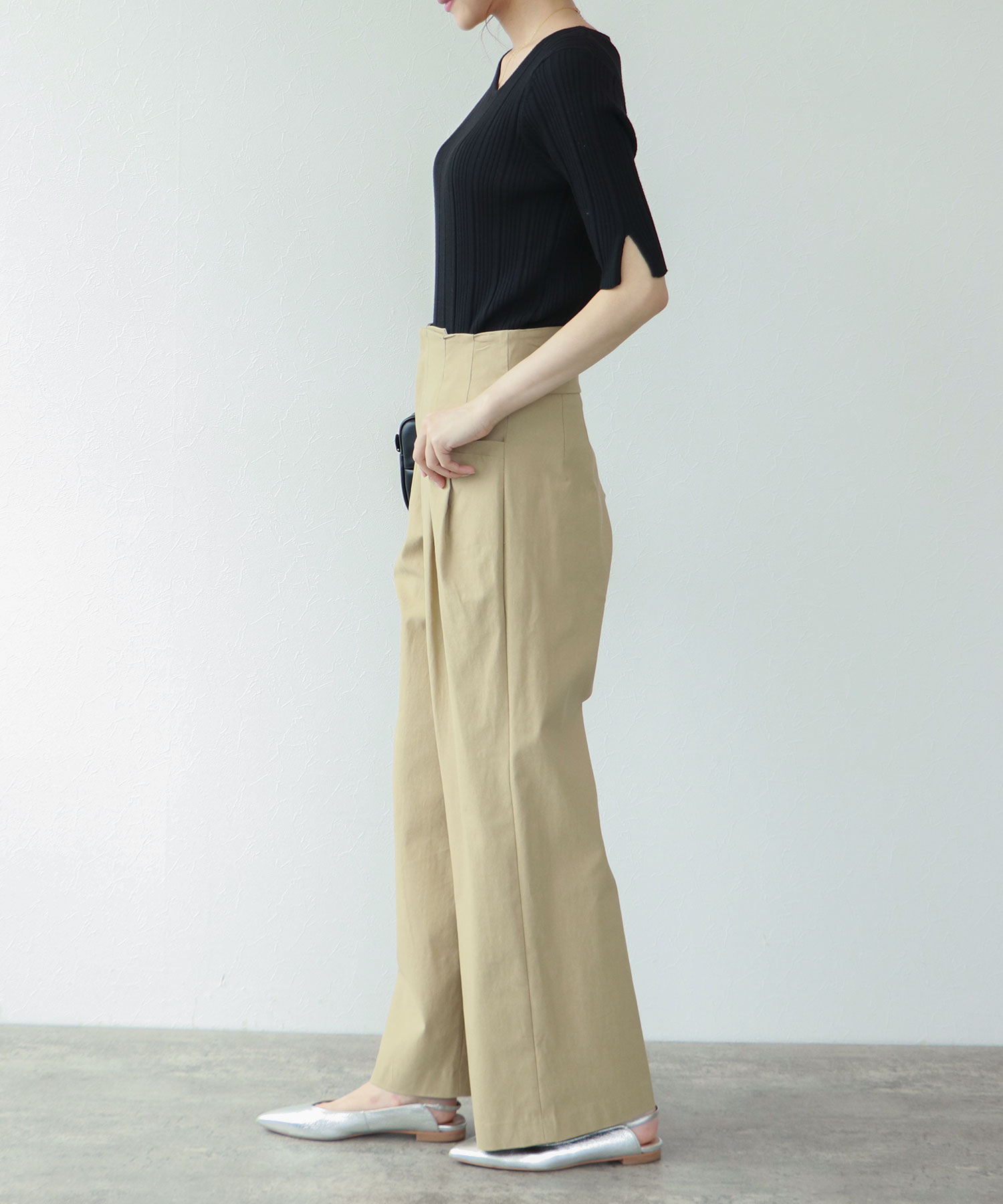 ハイストレッチワイドパンツ