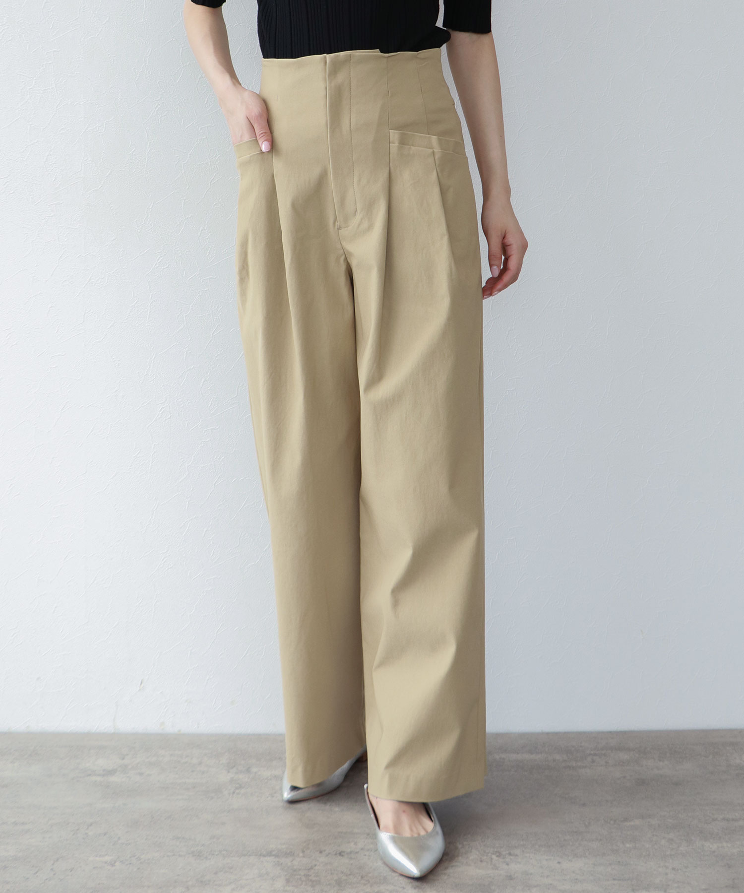 ハイストレッチワイドパンツ