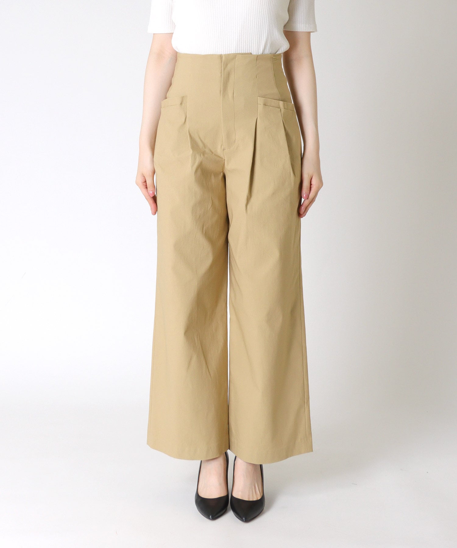 ハイストレッチワイドパンツ