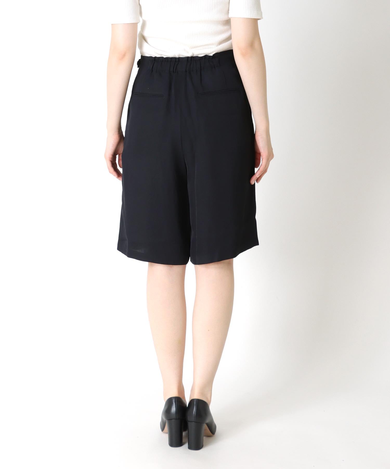サイドボタンキュロットパンツ