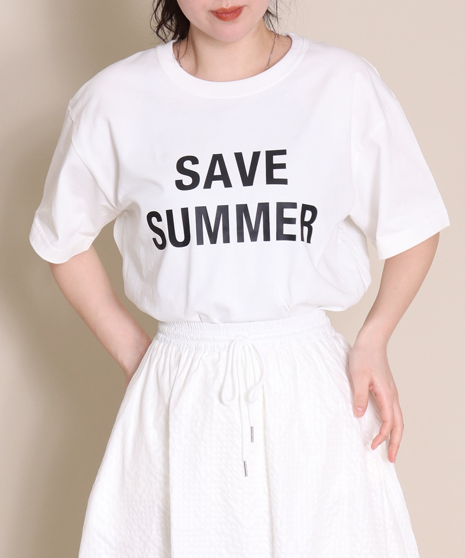 SeaGreen【Seagreen/シーグリーン】 SAVE SUMMERロゴ半袖Tシャツ