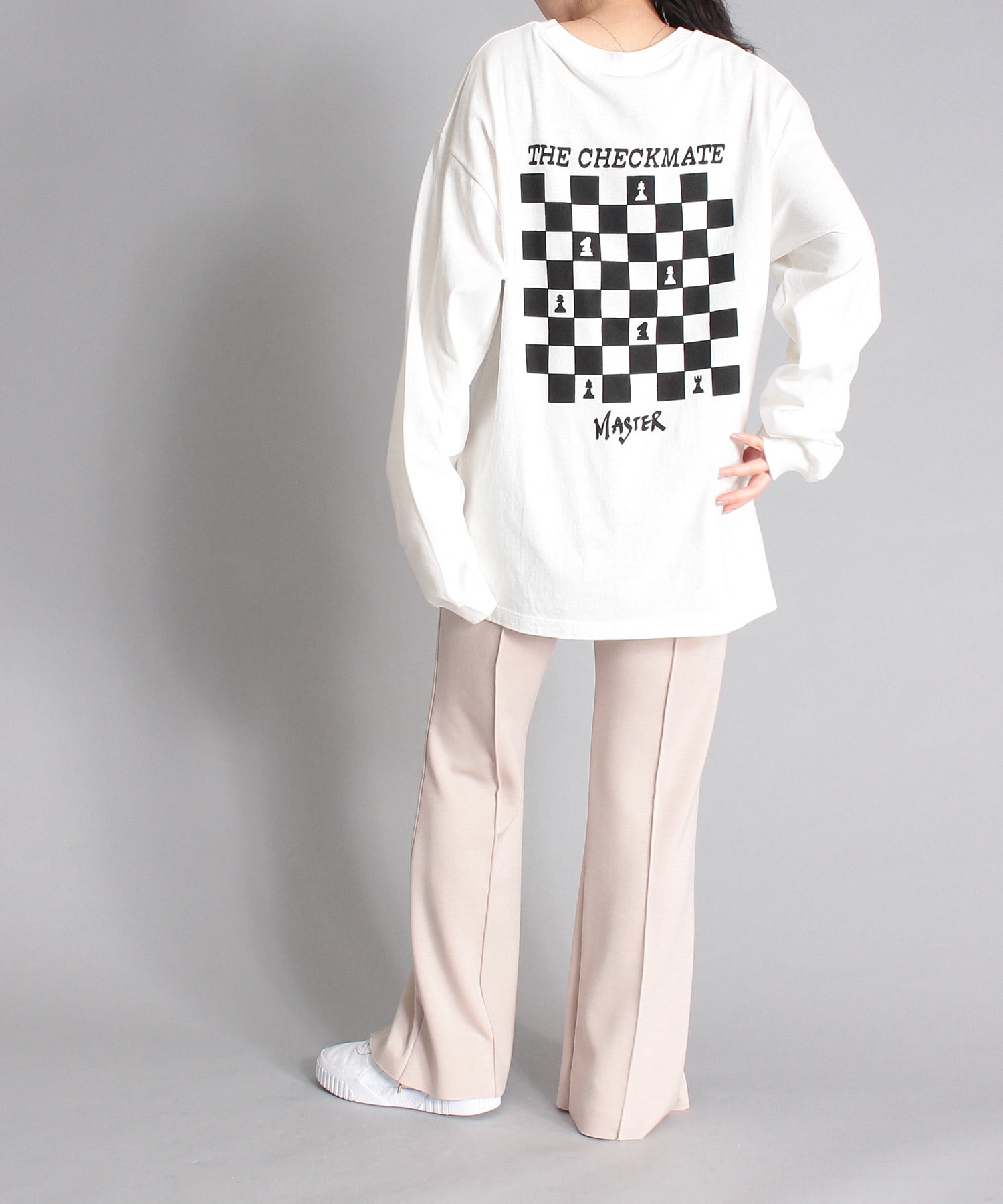 チェックボードプリントTシャツ