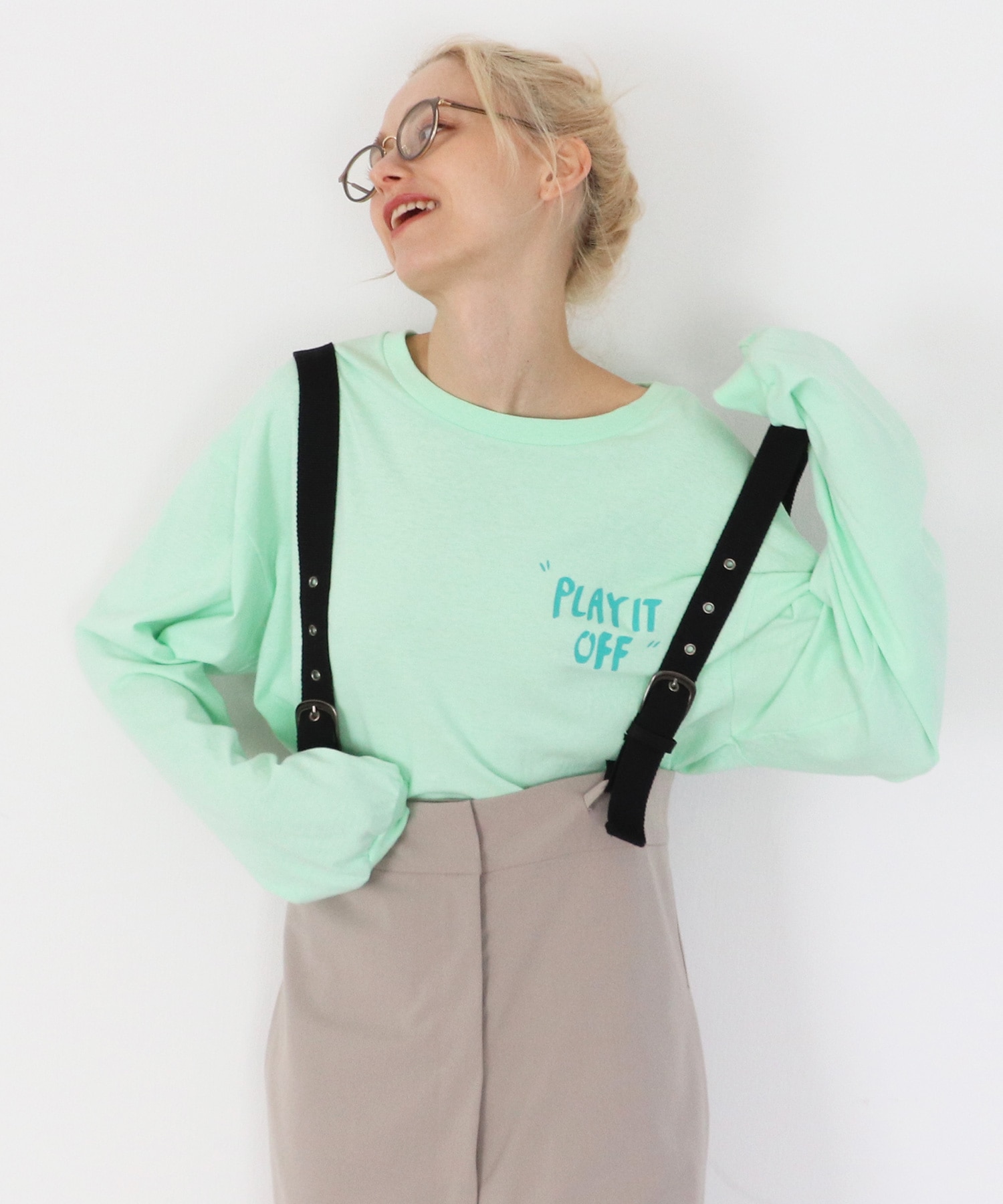 チェックボードプリントTシャツ