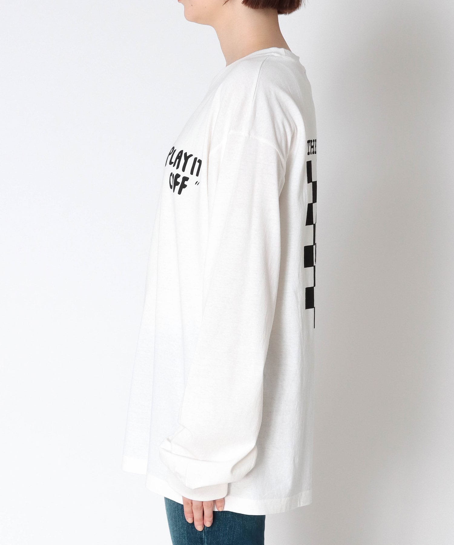 チェックボードプリントTシャツ