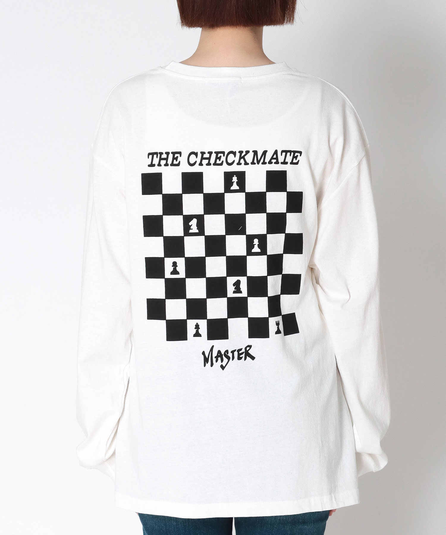 チェックボードプリントTシャツ