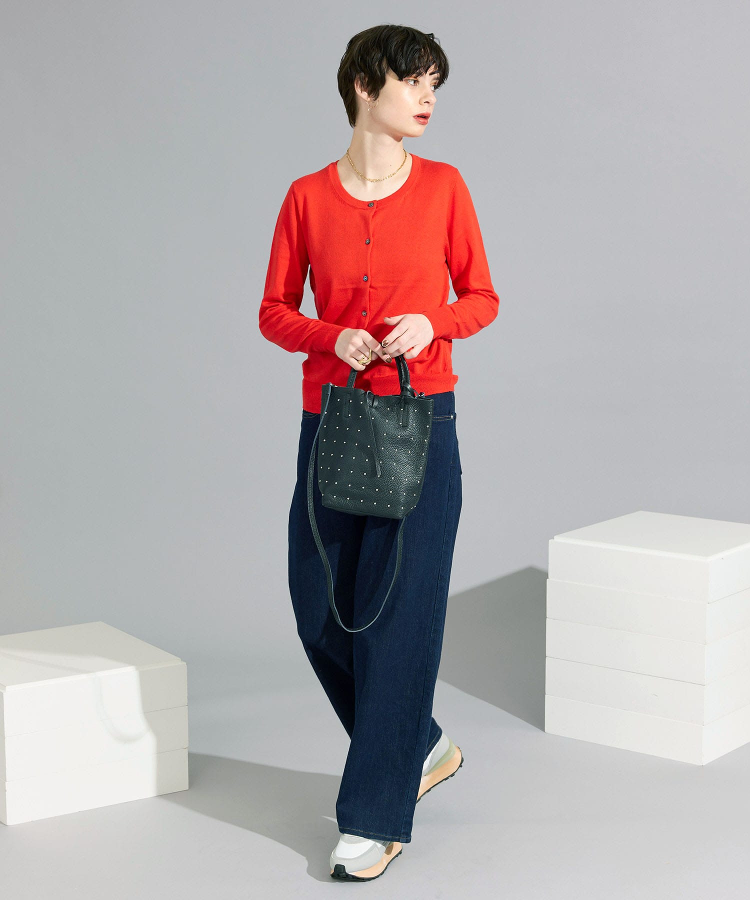 COTTON JERSEY VERTICALLY GRAFTED T-SHIRT WITH HEM SLITS(M