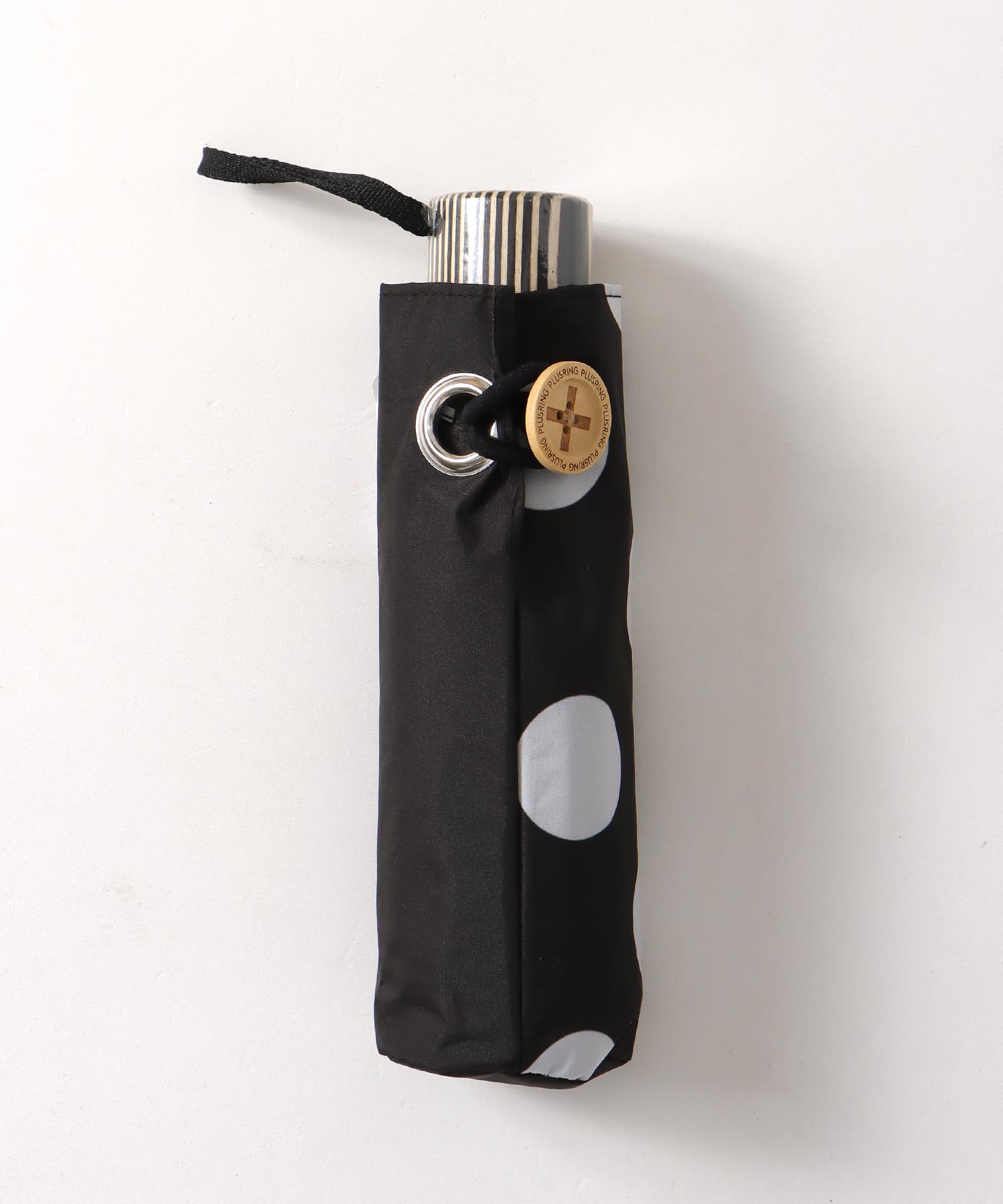 【+RING/プラスリング】ドット柄MIX 1級遮光折畳傘