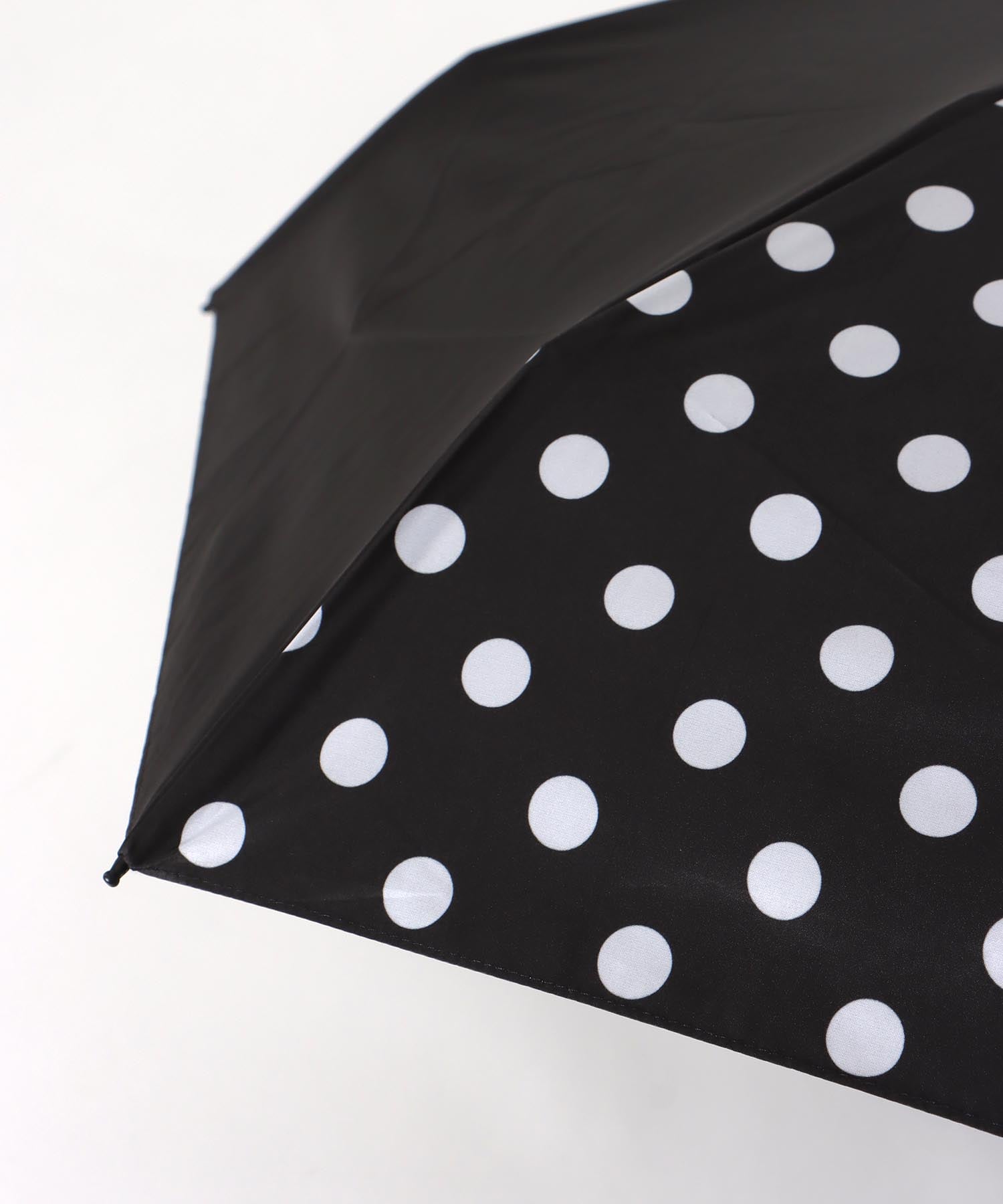 【+RING/プラスリング】ドット柄MIX 1級遮光折畳傘