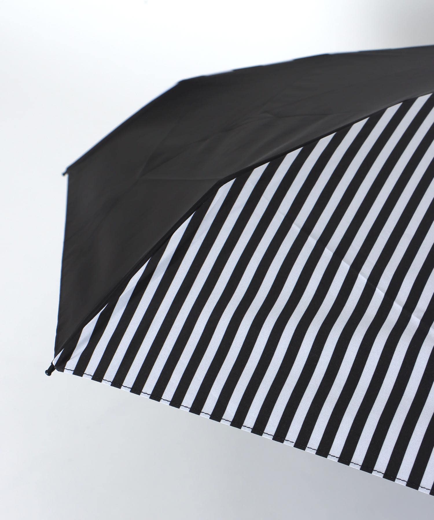 【+RING/プラスリング】ストライプ柄MIX 1級遮光折畳傘