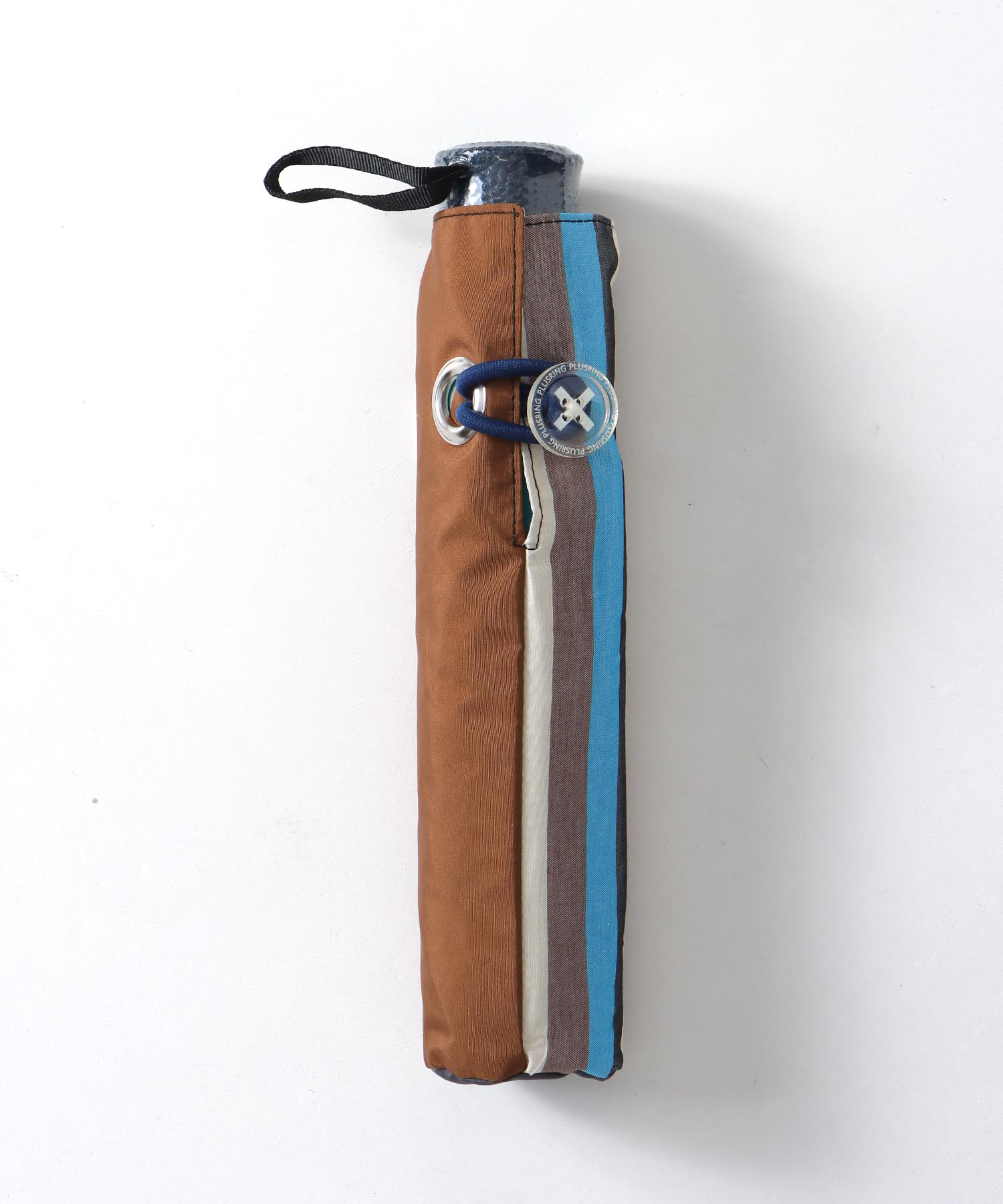 【+RING/プラスリング】ストライプ柄MIX 晴雨兼用折畳傘