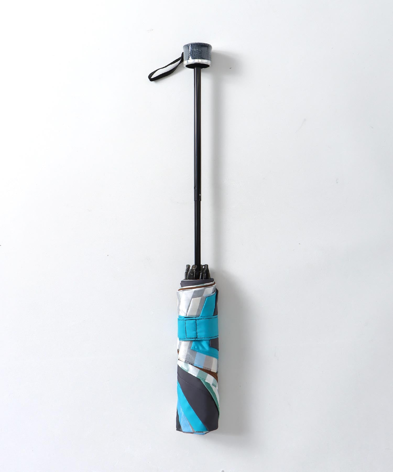 【+RING/プラスリング】ストライプ柄MIX 晴雨兼用折畳傘