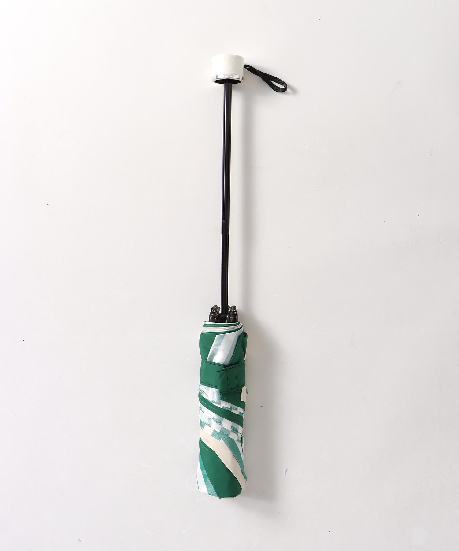 【+RING/プラスリング】ストライプ柄MIX 晴雨兼用折畳傘