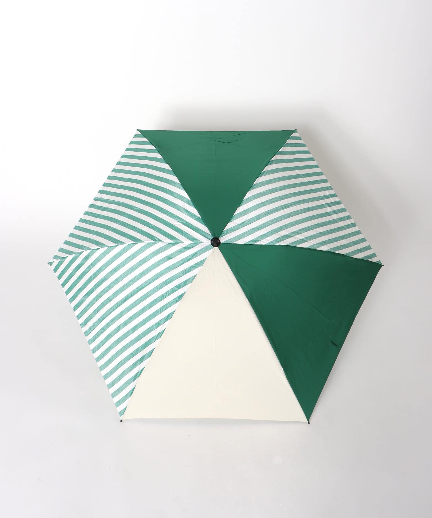 【+RING/プラスリング】ストライプ柄MIX 晴雨兼用折畳傘