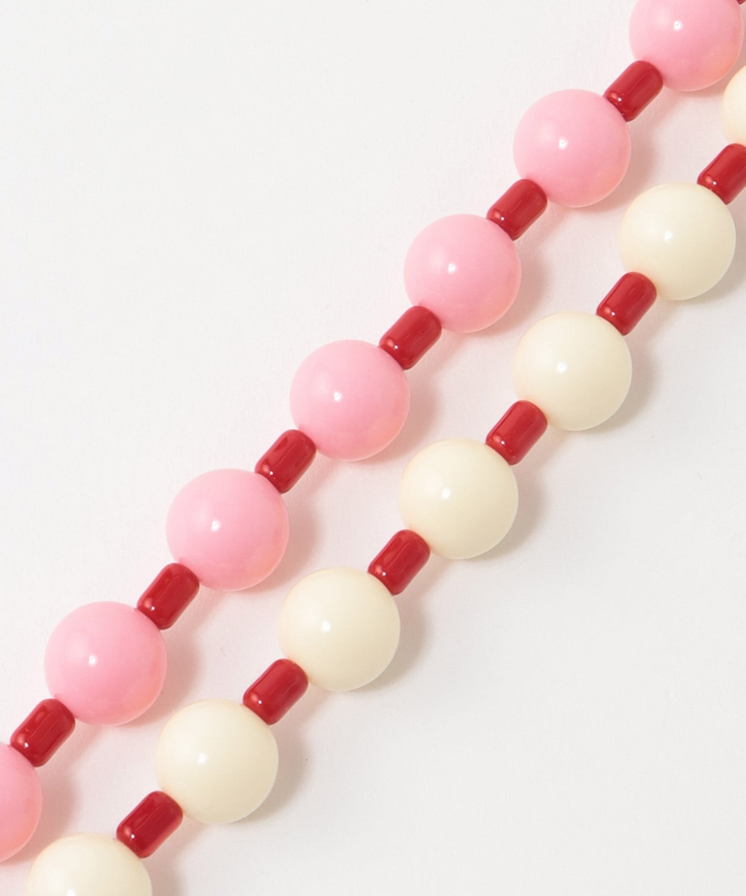 バイカラービーズショルダーストラップ