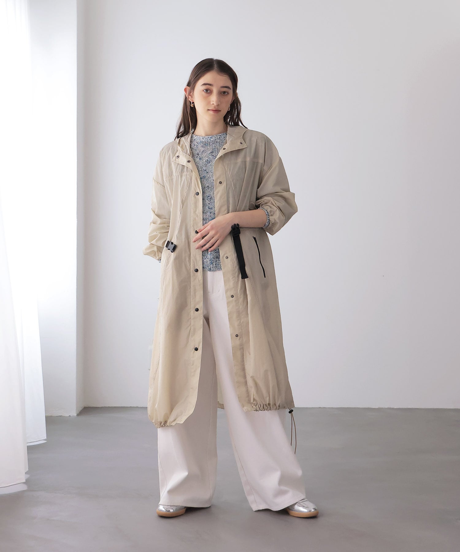 シアータフタスプリングナイロンコート