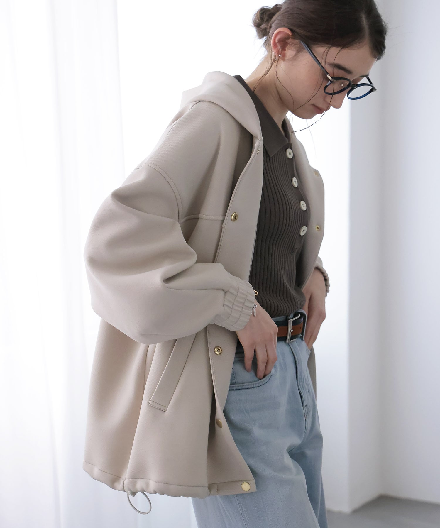 カルゼダンボールフードブルゾン